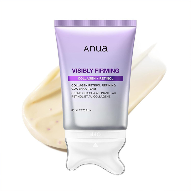 کرم گواشا رتینول و کلاژن آنوا اصل | Anua Collagen Retinol Refining Gua Sha Cream | کرم لیفت، ضدچروک و فرم‌دهنده گردن و خط فک