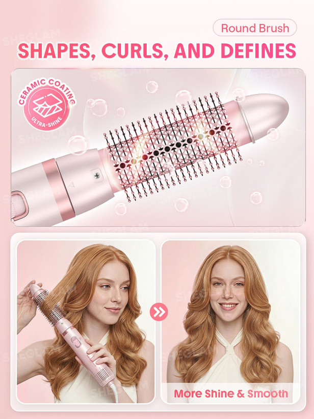 سشوار و حالت دهنده مولتی استایلر شیگلم SHEGLAM Blowout Bliss All-In-One Multi-Styler | استایلر چندکاره 5 در 1 مو اورجینال -تضمین اصالت کالا