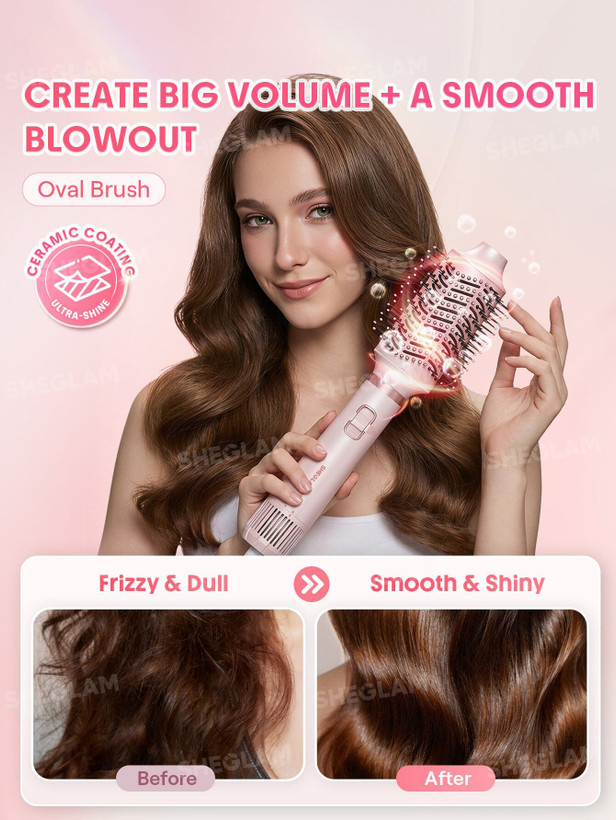 سشوار و حالت دهنده مولتی استایلر شیگلم SHEGLAM Blowout Bliss All-In-One Multi-Styler | استایلر چندکاره 5 در 1 مو اورجینال -تضمین اصالت کالا